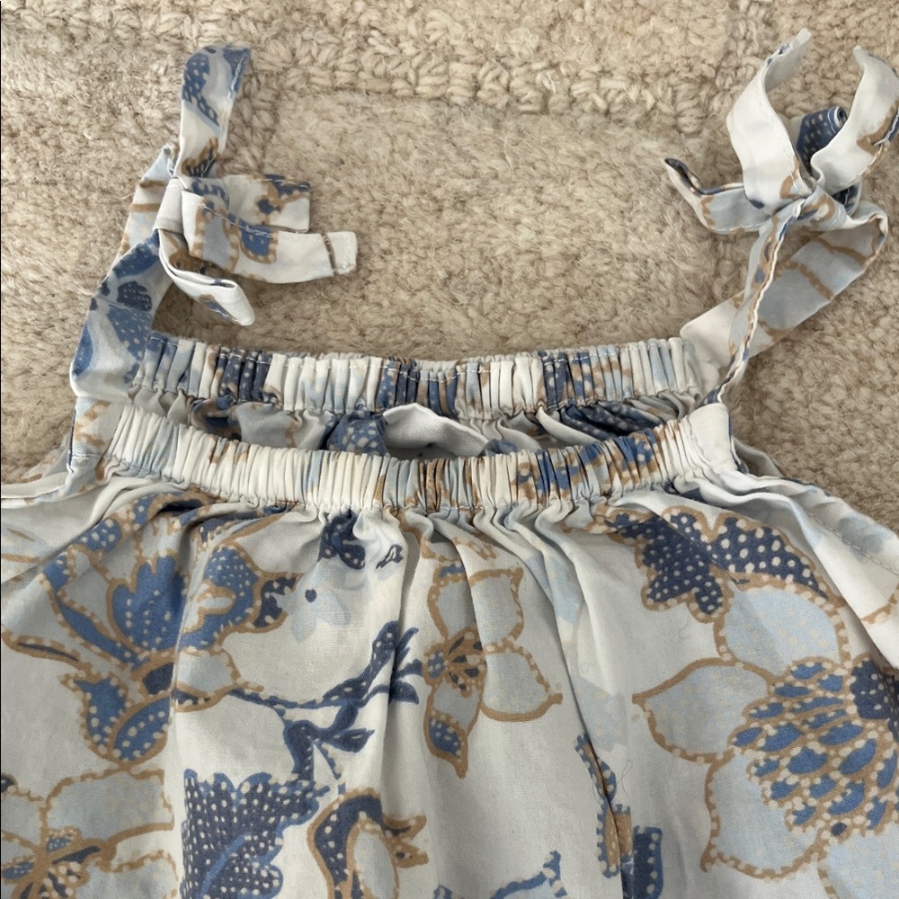 GAP Kids Floral Tank Top in Blue and Tan - Picture 4 of 7